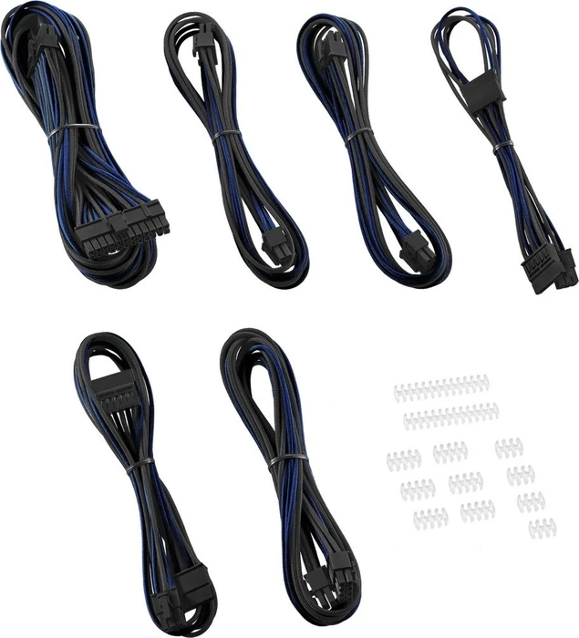 CableMod C-Series ModFlex Essentials Cable Kit, AXi, HXi, RM, schwarz/blau