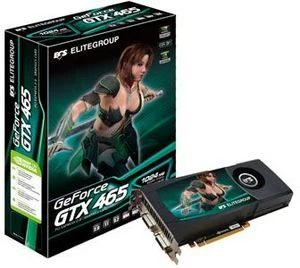 ECS Elitegroup GeForce GTX 465, 1GB GDDR5, 2x DVI, Mini HDMI