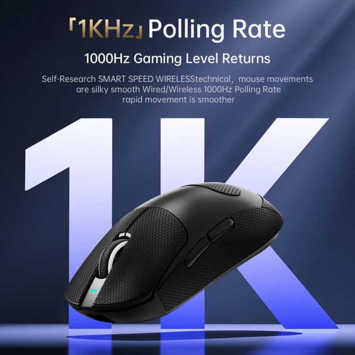 Attack Shark X8 Plus Tri-mode Wireless Gaming Mouse, schwarz, inkl. Grip Tape, USB/Bluetooth