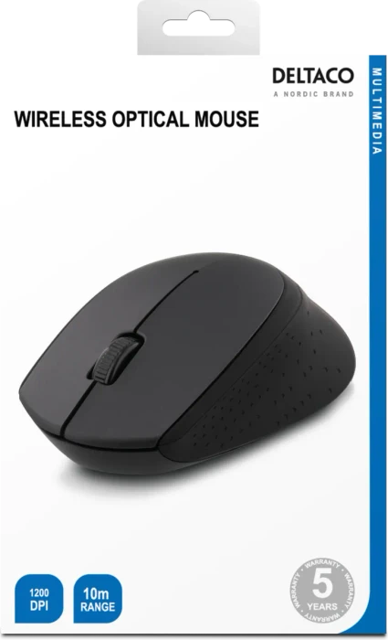 Deltaco Wireless Optical Mouse schwarz, USB