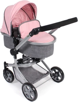 Bayer Chic 2000 Mika Kombipuppenwagen melange grau/rosa