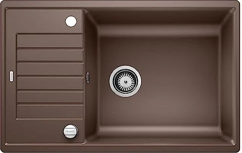 Blanco Zia XL 6 S Compact Einbau Becken reversibel mit Ablauffernbedienung cafe
