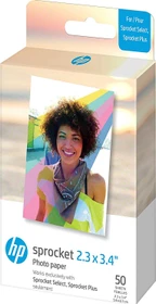 HP ZINK Sticker Fotopapier glänzend weiß, 58x86mm, 50 Blatt