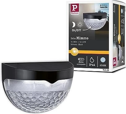 Paulmann Solar Wegeleuchte Mimmo 1.2W halbrund schwarz