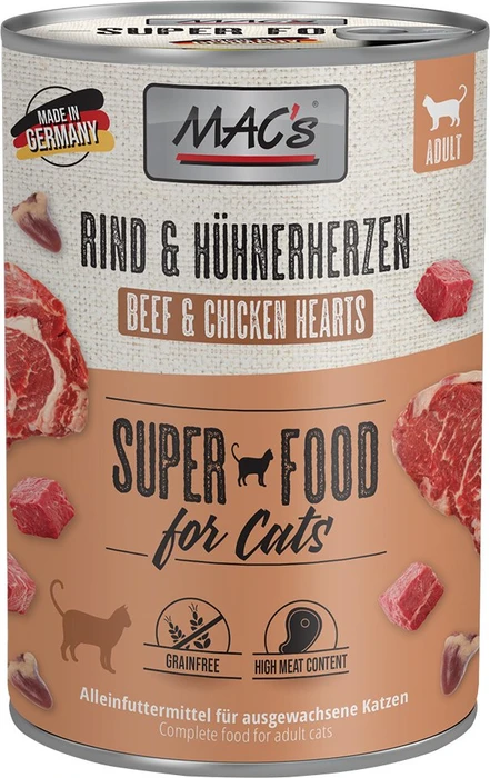 MAC's Cat Kitten, Kalb und Hühnerherzen, 9.60kg (24x 400g)