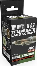 AK-Interactive 2nd Gen Real Colors WWII RAF Temperate Land Scheme Farbset, 4-tlg.