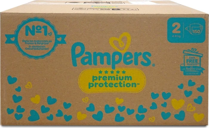 Pampers Premium Protection Gr.2 Einwegwindel, 4-8kg, 150 Stück