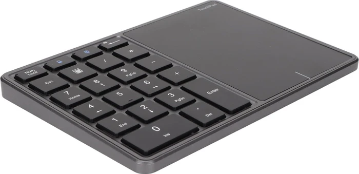 Zunate Wireless Numeric Keypad with Touchpad, grau/schwarz, Bluetooth