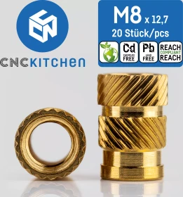 CNC Kitchen Gewindeinsatz M8 Standard, 20er-Pack