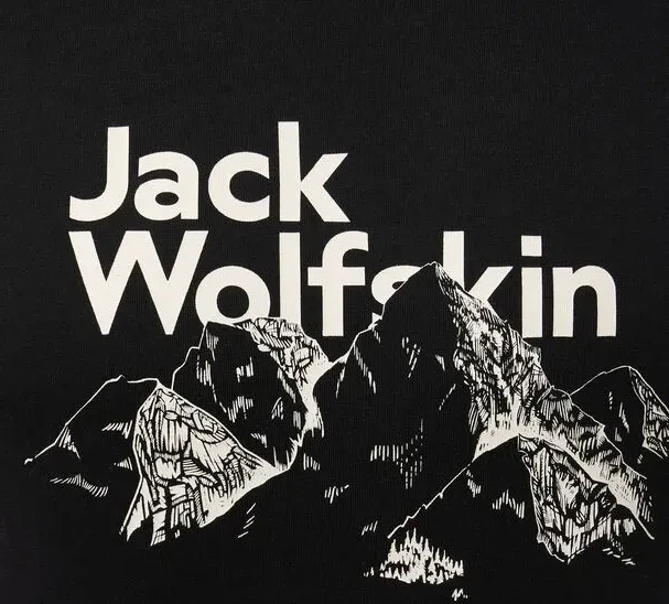 Jack Wolfskin Bergblick T-Shirt kurzarm schwarz (Herren)