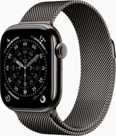 Apple Watch Series 11 (GPS + Cellular) 42mm Titan schiefer mit Milanaise-Armband schiefer