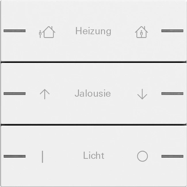 Gira Wippenset für Tastsensor 4.55 3-fach, reinweiß seidenmatt