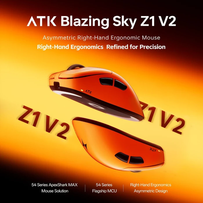 ATK Blazing Sky Z1 V2 Ultimate+ 8K Wireless, orange, USB