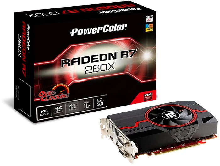PowerColor Radeon R7 260X OC, 1GB GDDR5, 2x DVI, HDMI, DP