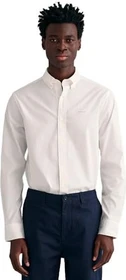 Gant Regular Fit Pinpoint Oxford Hemd langarm weiß (Herren)