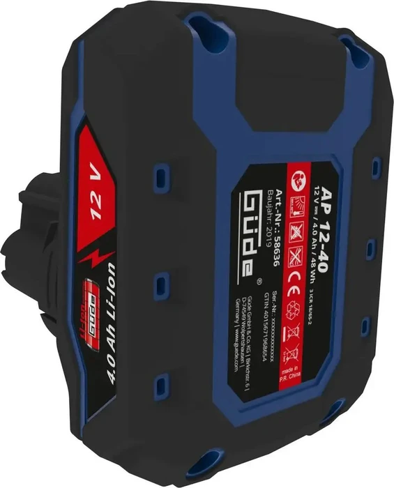 Güde AP12-40 Werkzeug-Akku 12V, 4.0Ah, Li-Ionen [4.0Ah] [48Wh]