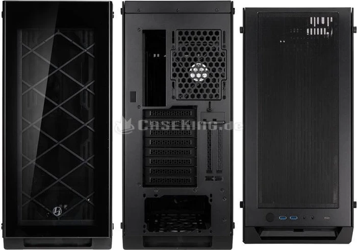 Lian Li Alpha 330X schwarz, Glasfenster