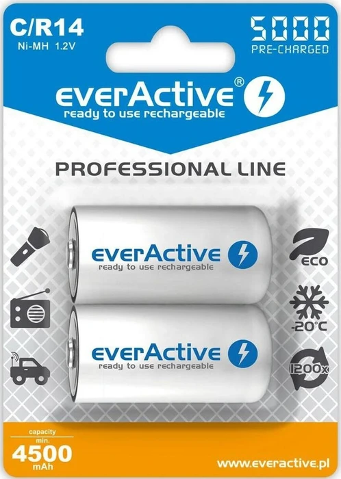everActive Professional Line Baby C NiMH 5000mAh, 2er-Pack