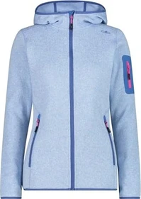 CMP Knit Tech Fleece Hoody Jacke sky/bianco (Damen)