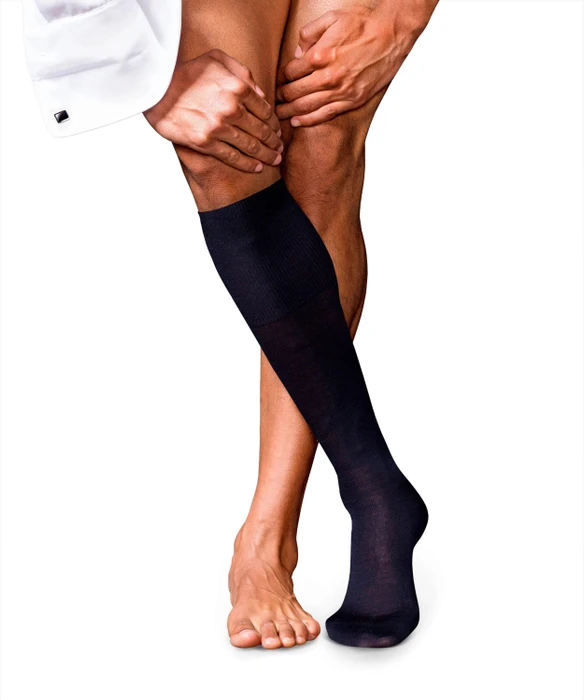 Falke No. 6 Finest Merino & Silk Socken dark navy (Herren)