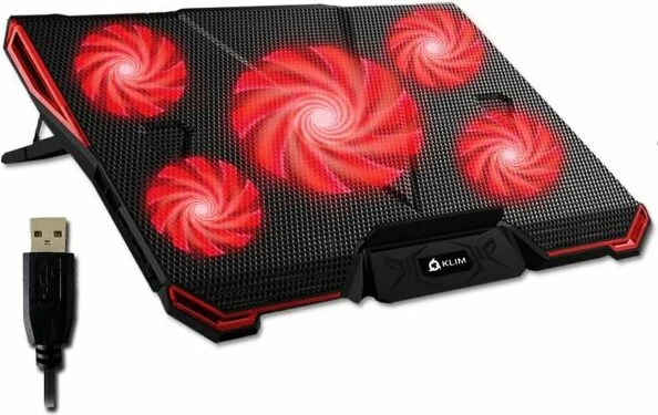 Klim Cyclone, Notebook-Stand/Notebook-Kühler 11-19", schwarz/rot