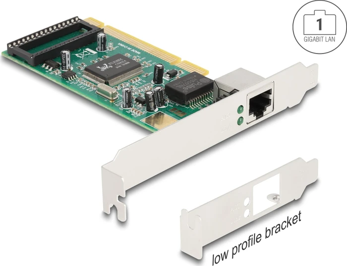 DeLOCK Gigabit LAN-Adapter, 1x RJ-45, PCI