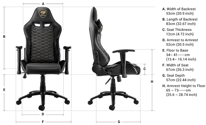 Cougar Outrider Gamingstuhl, schwarz/orange