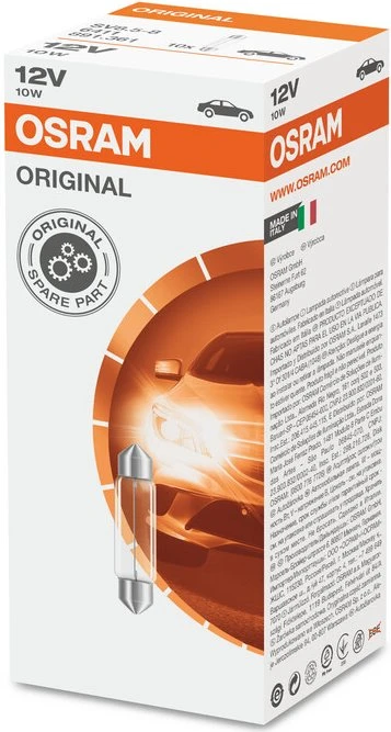 Osram Original Soffitte 10W, 1er-Pack Faltschachtel (6411)