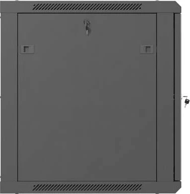 Lanberg WF01 Series 19" Wandschrank 12HE, hängend, Flatpack, Gitternetztür, IP20, RAL 9004, 600mm tief