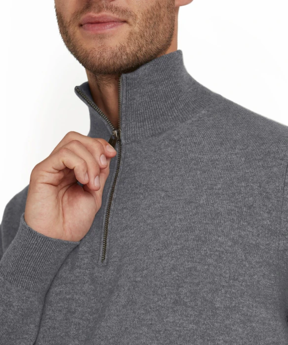 Falke Luxury Troyer Pullover dark grey-heather (Herren)