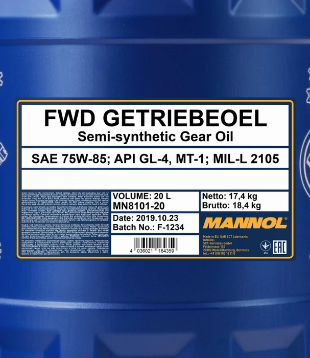Mannol FWD Getriebeöl 75W-85 20l