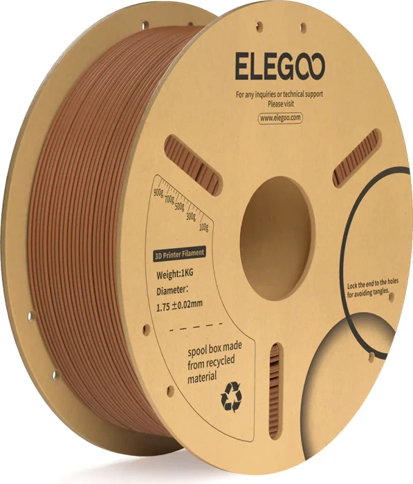 Elegoo PLA+, braun, Spule, 1.75mm, 1.00kg