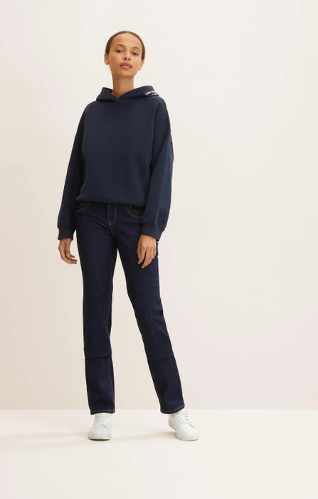 Tom Tailor Alexa Straight Jeans mit Bio-Baumwolle Jeans rinsed blue denim (Damen)