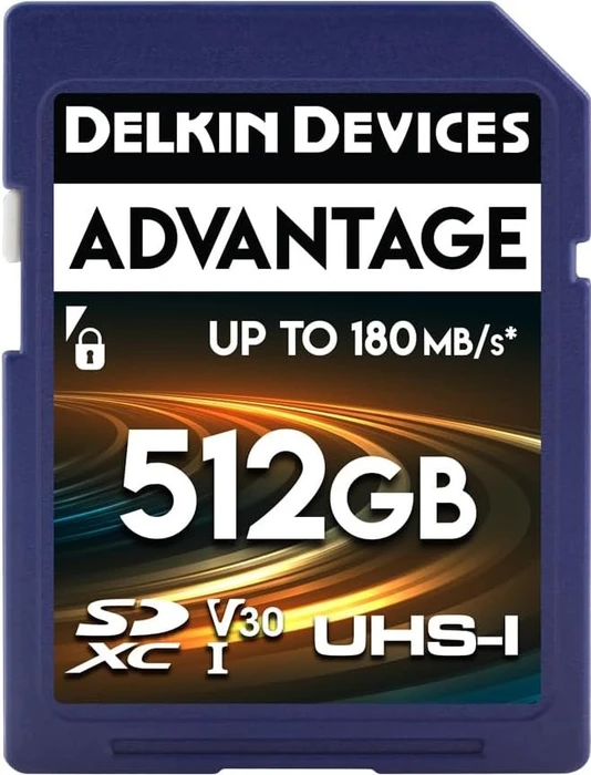 Delkin Advantage R180/W160 512GB, UHS-I U3, Class 10