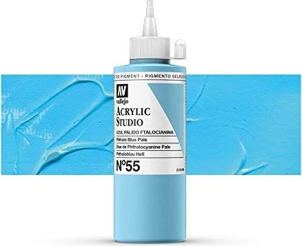 Vallejo Studio Acrylic phthalocyanine pale blue, 200ml