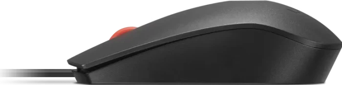 Lenovo Fingerprint Biometric Mouse Gen3, schwarz/rot, USB