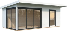 Palmako Andrea 17.1m² Slide Gartenhaus weiß/anthrazit