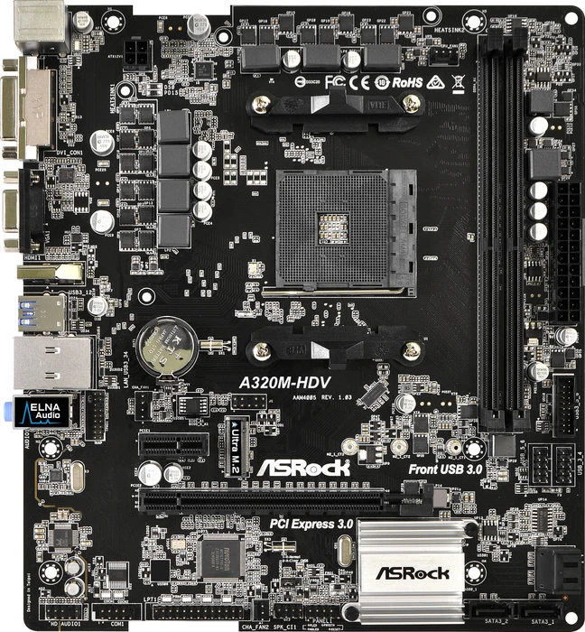 ASRock A320M-HDV (AMD AM4)