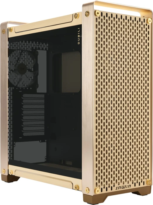 In Win Dubili Champagne Gold, vormontiert, gold, Glasfenster