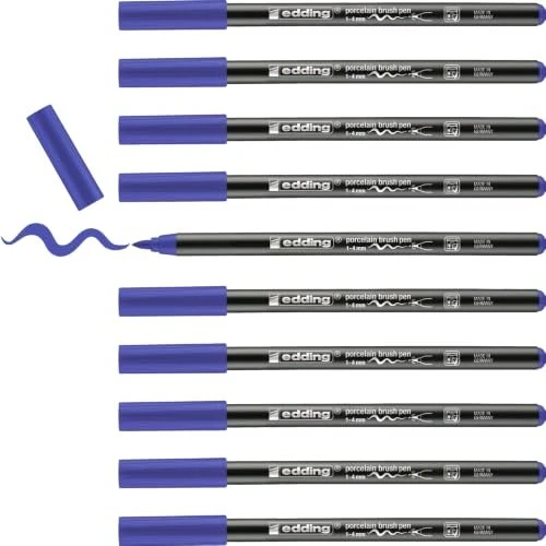 edding 4200 Porzellanpinselstift blau, 10er-Pack