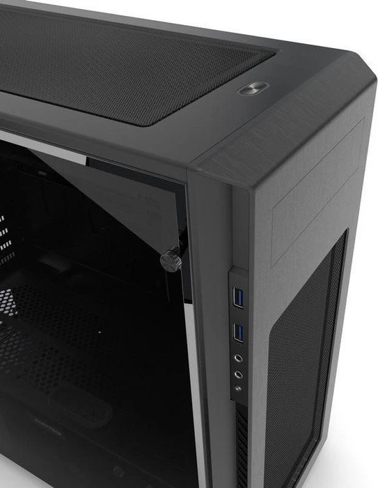 Phanteks Enthoo Pro M Tempered Glass schwarz, Glasfenster