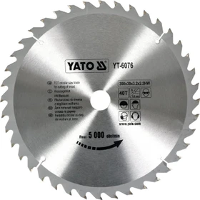 Yato YT-6076 HM Kreissägeblatt 40Z, 300x2.2x30mm, 1 Stück