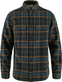 Fjällräven Övik Twill Hemd langarm dark navy/chestnut (Herren)
