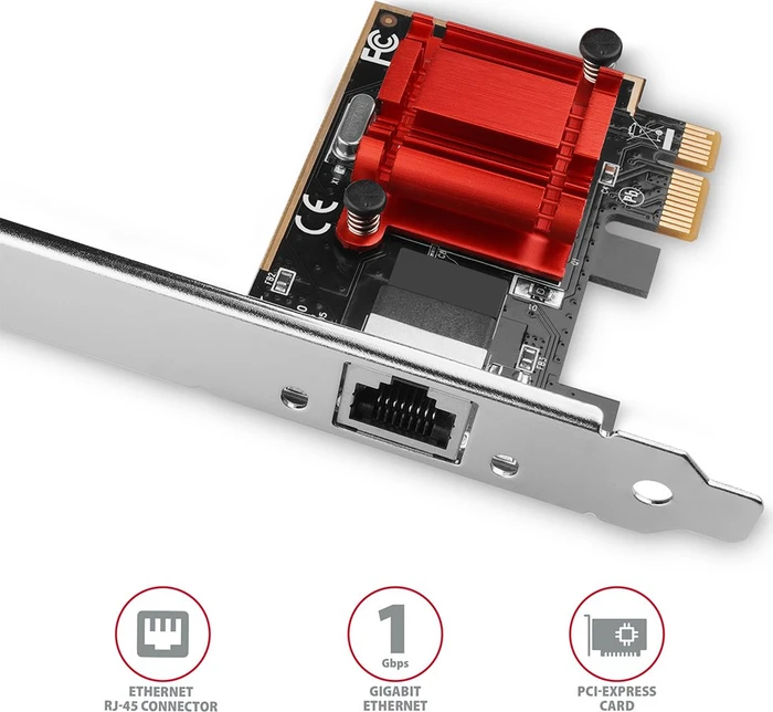 Axagon Gigabit LAN-Adapter, RJ-45, PCIe 2.1 x1