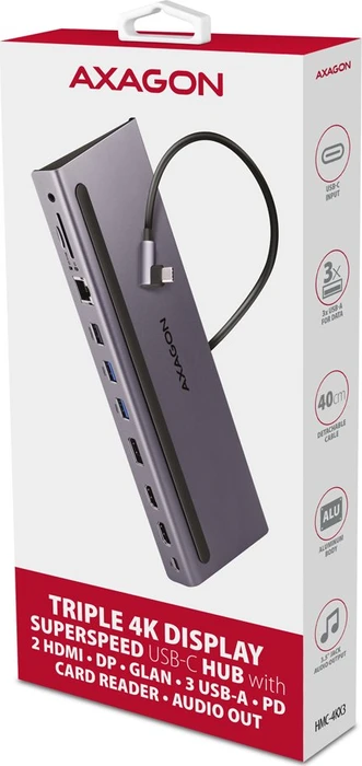 Axagon 11in1 Hub, USB-C 3.0 [Buchse]