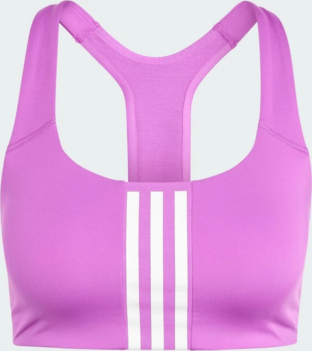 adidas Powerimpact Training Medium-Support 3-Streifen Sport-BH purple burst (Damen)