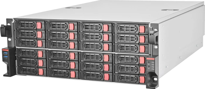SilverStone RM43-324-RS, Rackmount Storage, schwarz/grau, 4HE, ATX