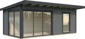 Palmako Andrea 17.1m² Slide Gartenhaus dunkelgrau/anthrazit