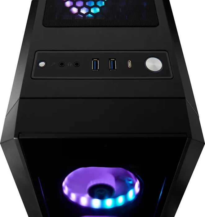 Chieftec Gamer GL-03B Scorpion 3 RGB, schwarz, USB-C, Glasfenster