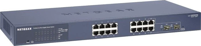 Netgear ProSAFE GS700 Rackmount Gigabit Smart Switch, 14x RJ-45, 2x RJ-45/SFP